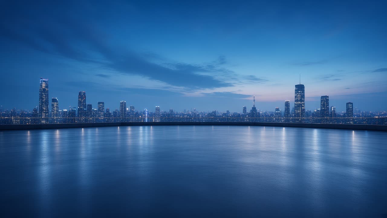 Sfondo Tetto: Skyline al crepuscolo